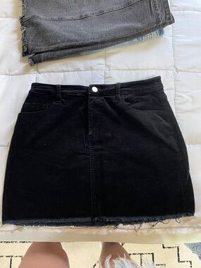 Forever 21 Black Corduroy Mini Skirt